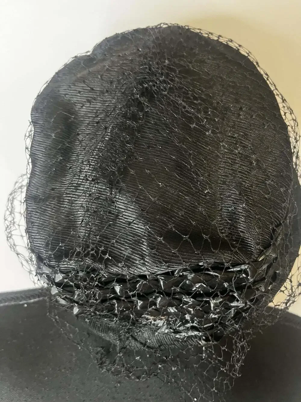 Vintage 50s Retro Straw Ladies Pillbox Birdcage Veil Hat Lucila Mendez New York